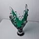 Sommerso vase by seguso in green murano glass, Italy, 1970