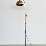 Florian schulz mid-century adjustable floor lamp in full brass, 1970