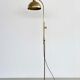 Florian schulz mid-century adjustable floor lamp in full brass, 1970