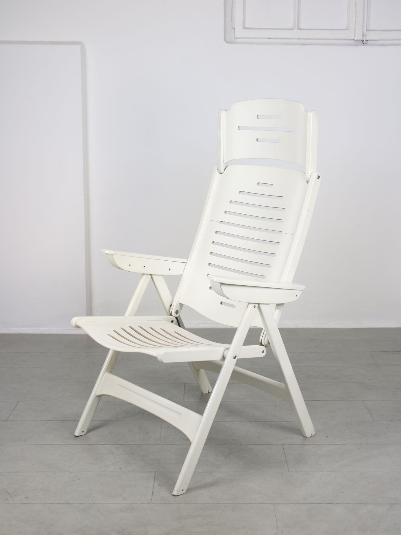 Vintage Danish Folding Armchair with 5 Positions