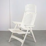 Vintage Danish Folding Armchair with 5 Positions
