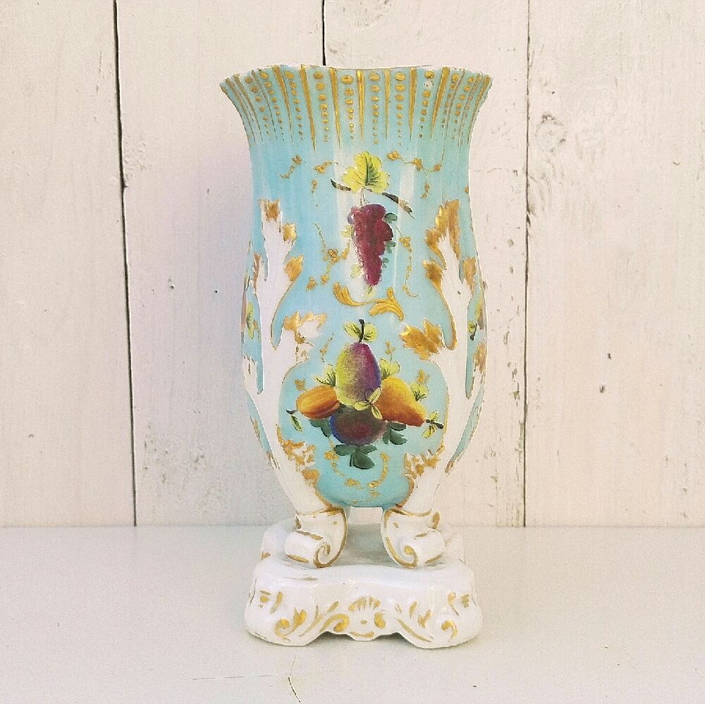 Porcelain vase of Paris gilding and fruit Napoleon III