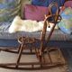 Rattan rocking horse