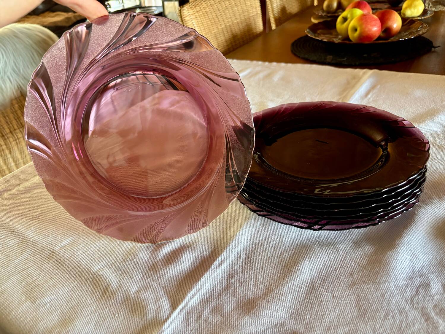 8 assiettes en verre Duralex Bormioli Rocco