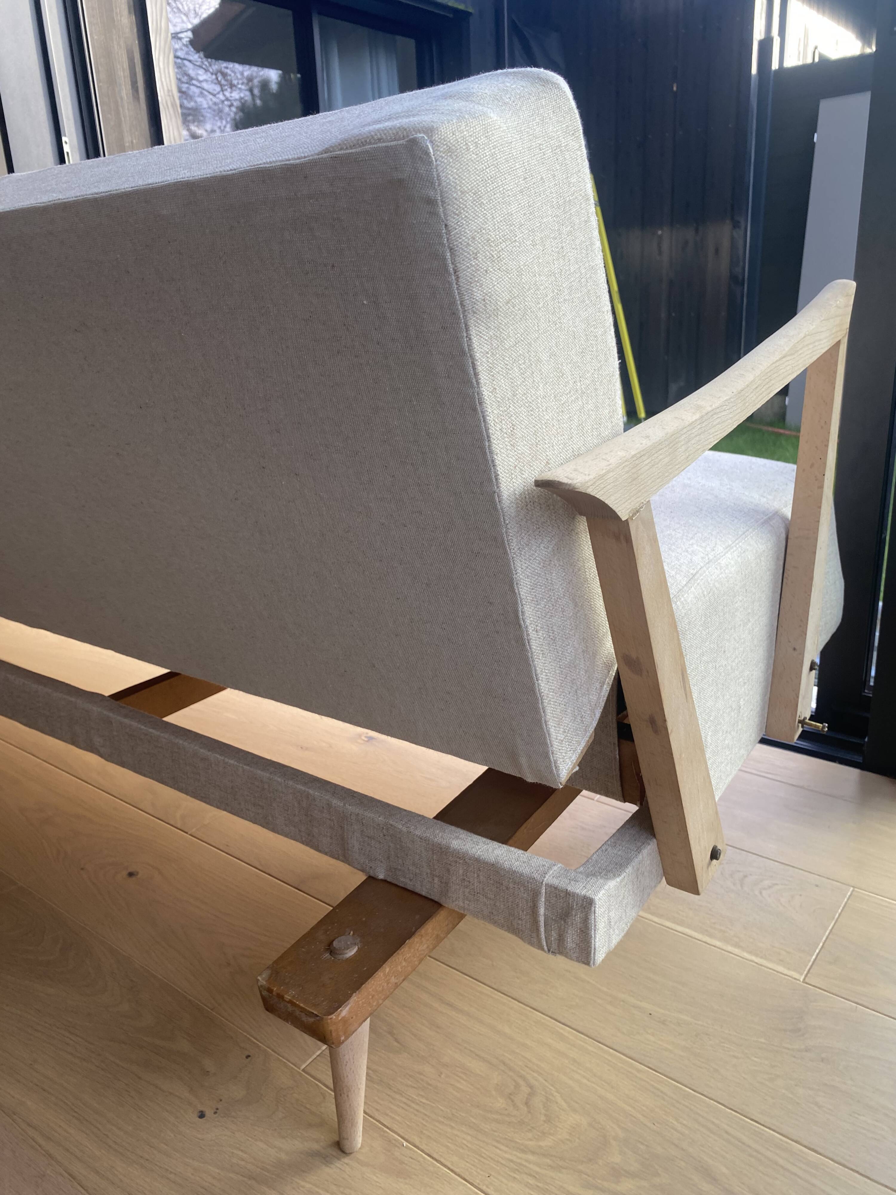 Convertible daybed "Compas" – Mid-Century Design – Fully restored