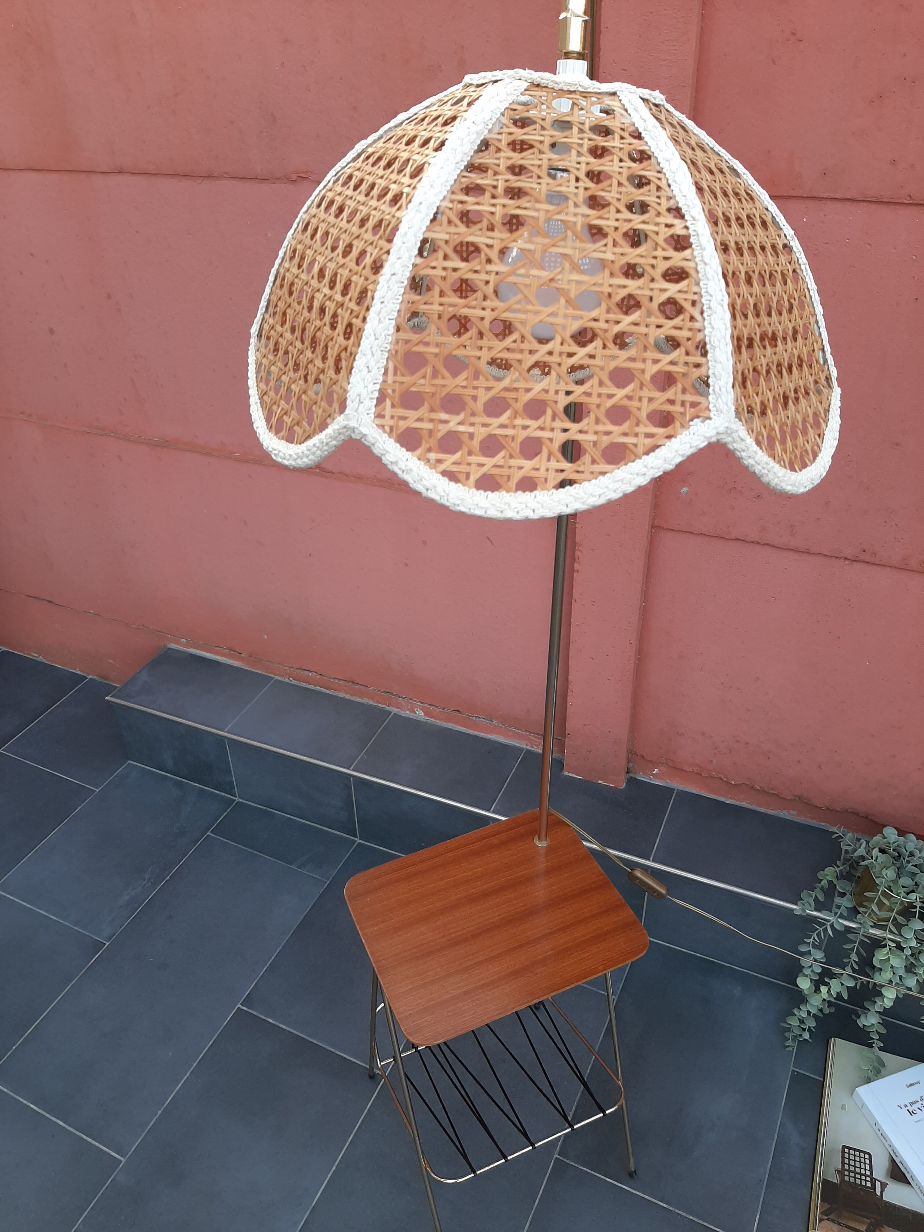 Vintage gueridon floor lamp