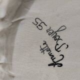 Plat en faïence vernissée signé Annette Boyer