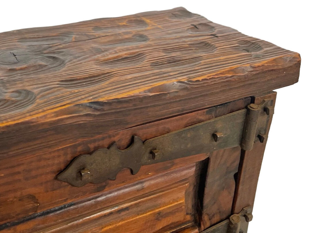 Vintage brutalist spanish wall cabinet cupboard design