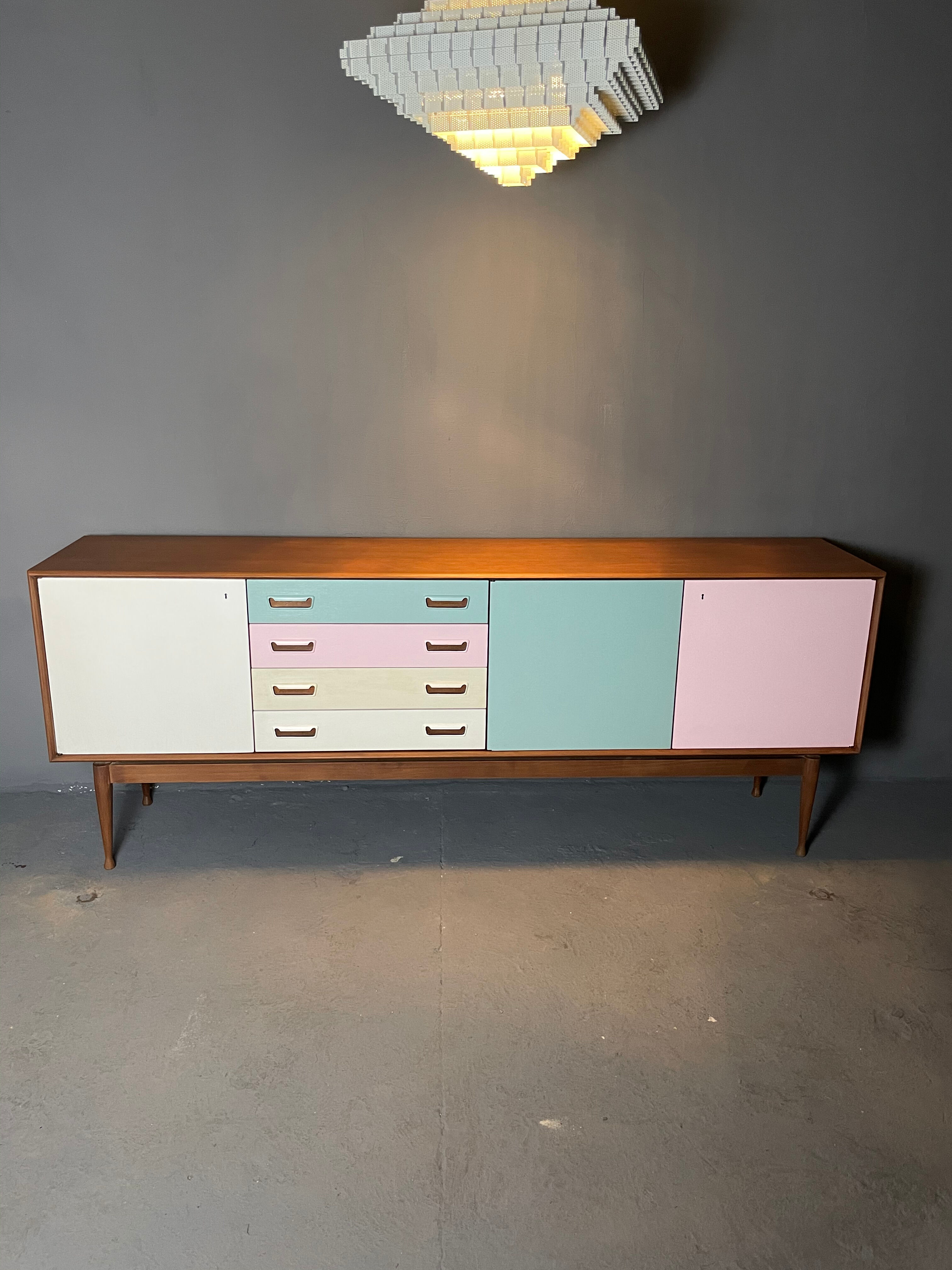 Scandinavian teak enfilade "Ice Cream"