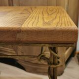 Wrought iron side table with ivy imitation