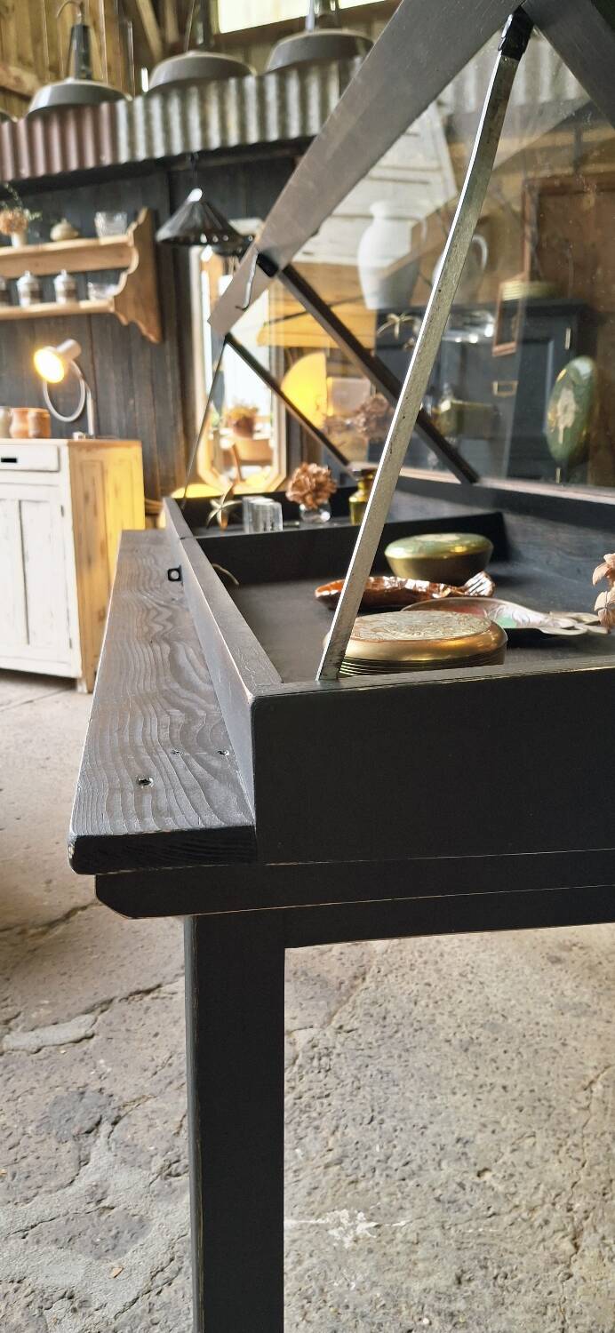 Antique display cabinet on legs