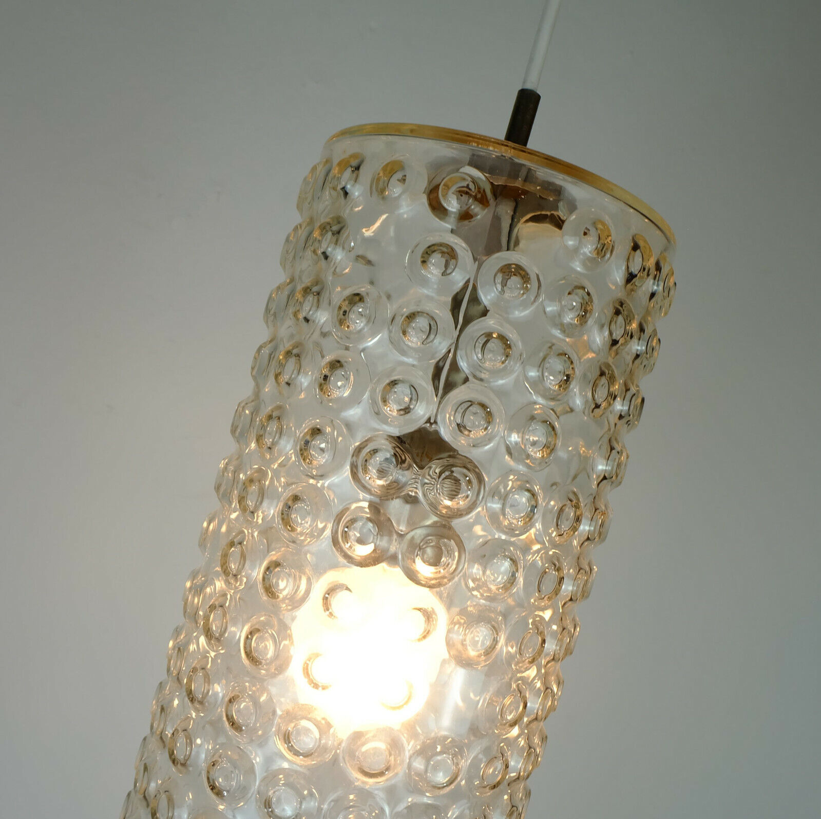 Cylindrical staff lamps pendant light bubble glass etched glass design rolf krueger 1967