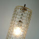 Lampes cylindriques à bâton suspension luminaire verre à bulles verre gravé design rolf krueger 1967
