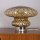 Vintage 1970s amber murano glass table lamp, italian design