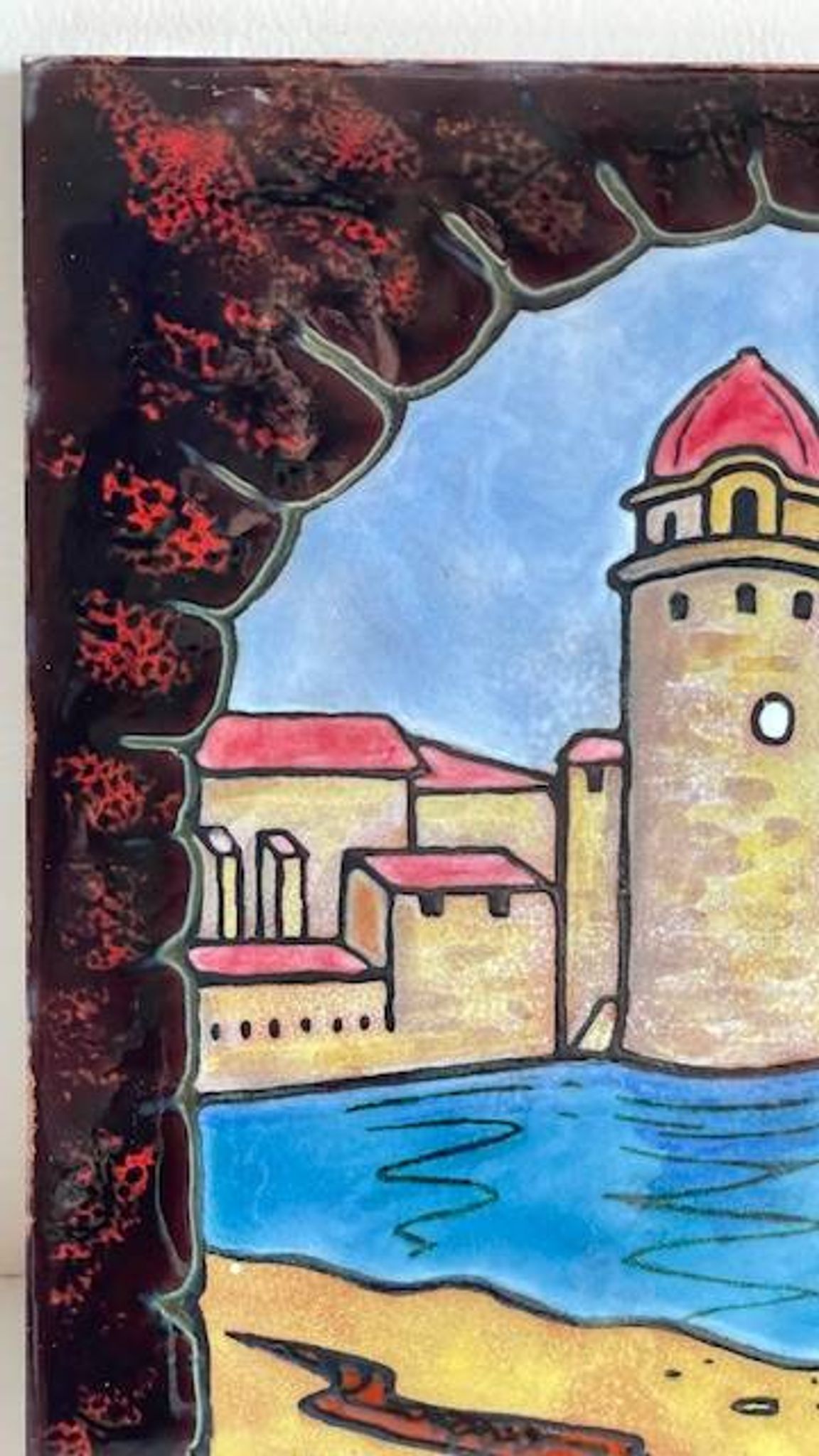 Vintage handmade ceramic illustration