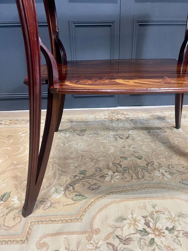 Table à thé aux orchidées louis majorelle modèle olga art nouveau 1900
