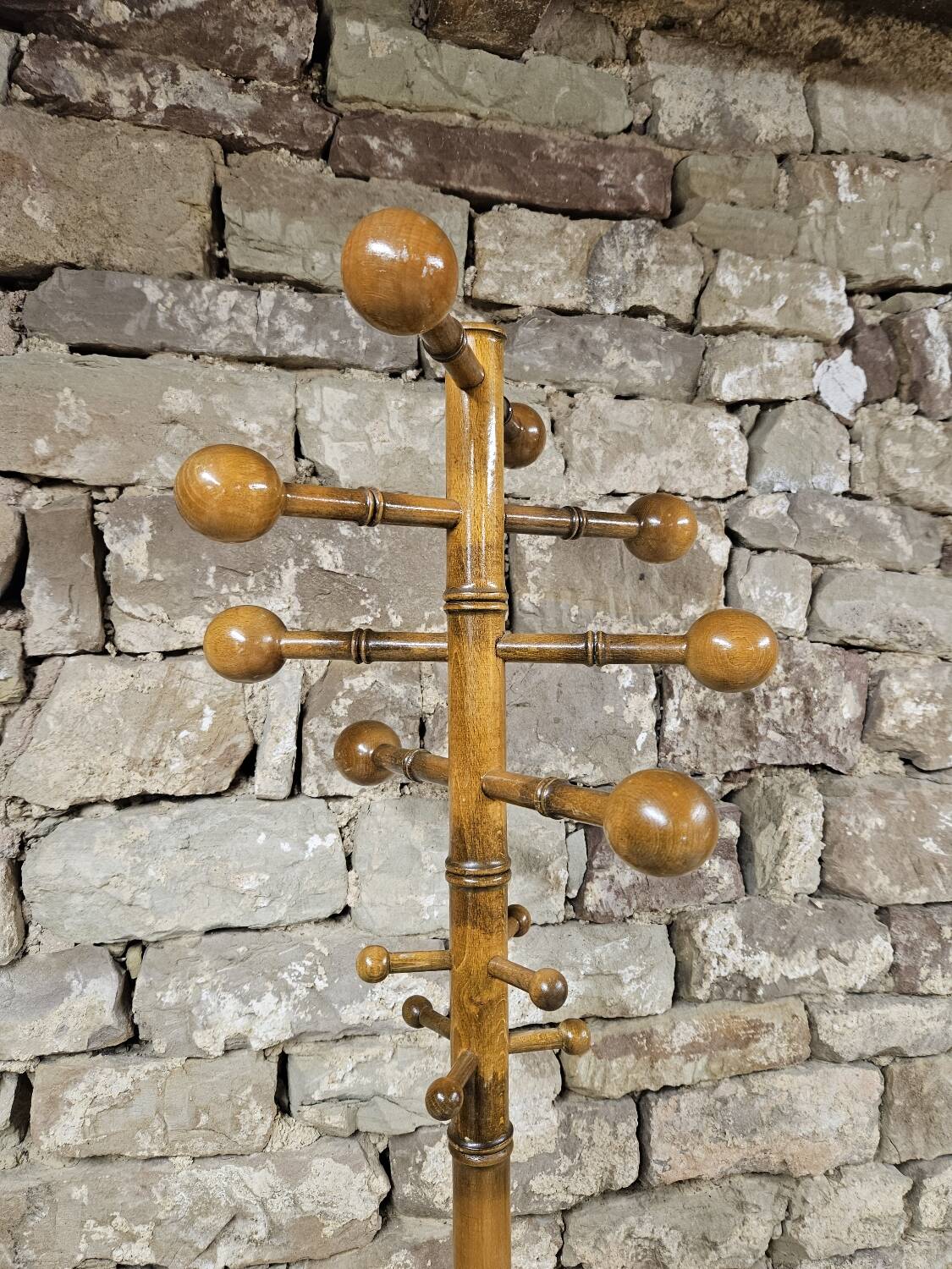 Coat rack with wooden balls 1970"