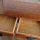 Vintage Scandinavian console in teak and marble 1960