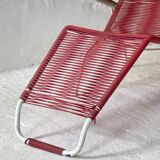 Vintage 1970s Elefant Möbel Spaghetti reclining chair for the garden.