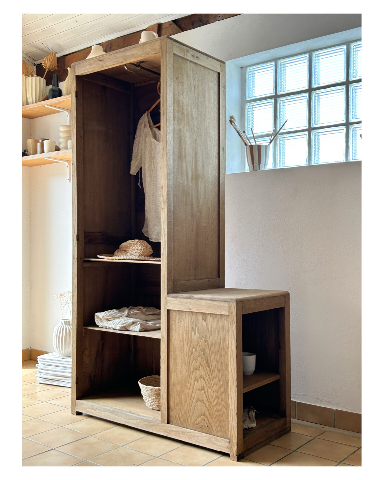 Asymmetrical Parisian wardrobe