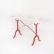 Vintage bistro table. Cast iron and marble. France, 1950s.