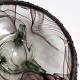 Topaz-Violet Cloud Glass Bowl or Centerpiece by Walther & Sohne, Germany