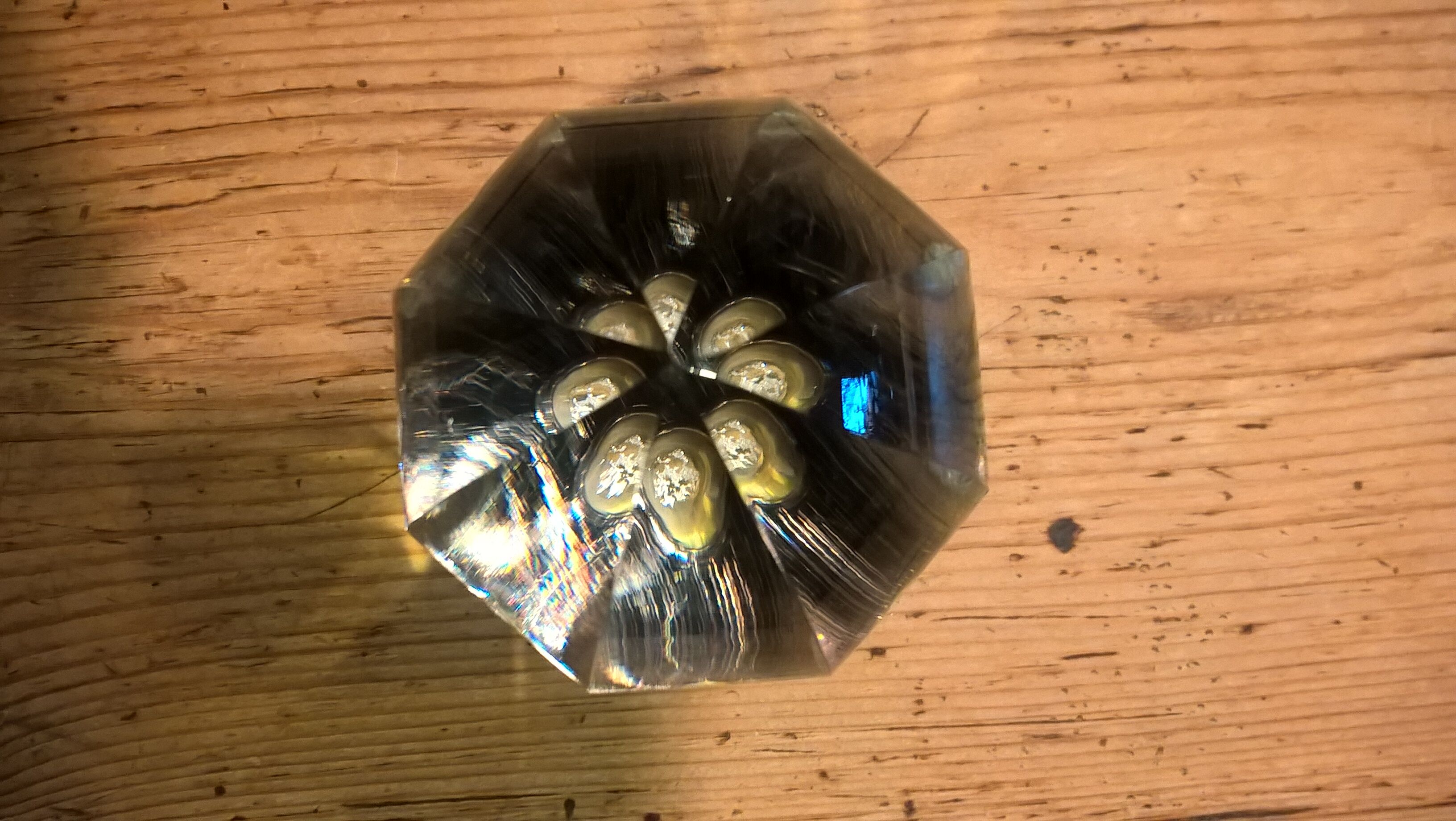 Transparent glass ball