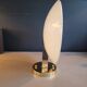 Gold and cream white saucer wall sconce