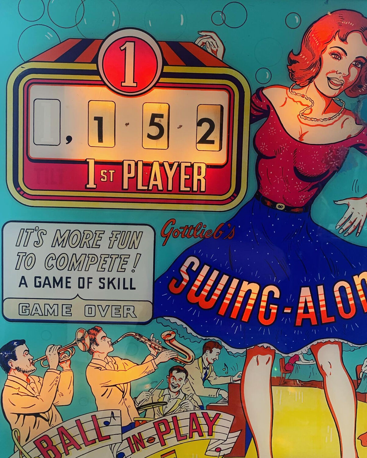 Flipper Swing Along Gottlieb 1963