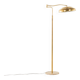 Italian swing arm brass floor lamp with marble base, 1970s