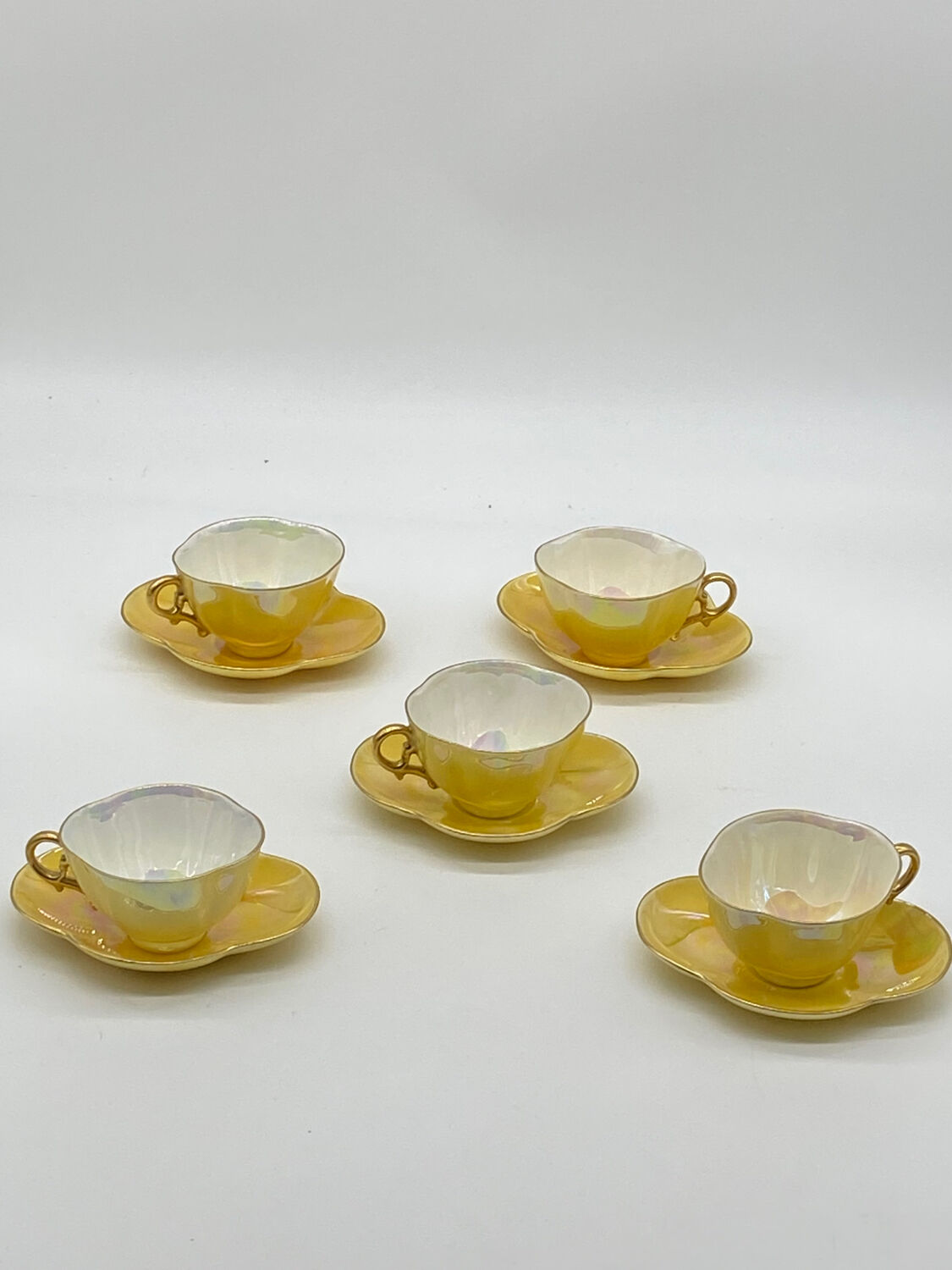 Series of 5 cups and under cups Sarreguemines