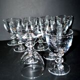Set of 11 uncut Trianon wine glasses CRISTAL SAINT-LOUIS 2nd choice H12