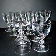 Set of 11 uncut Trianon wine glasses CRISTAL SAINT-LOUIS 2nd choice H12