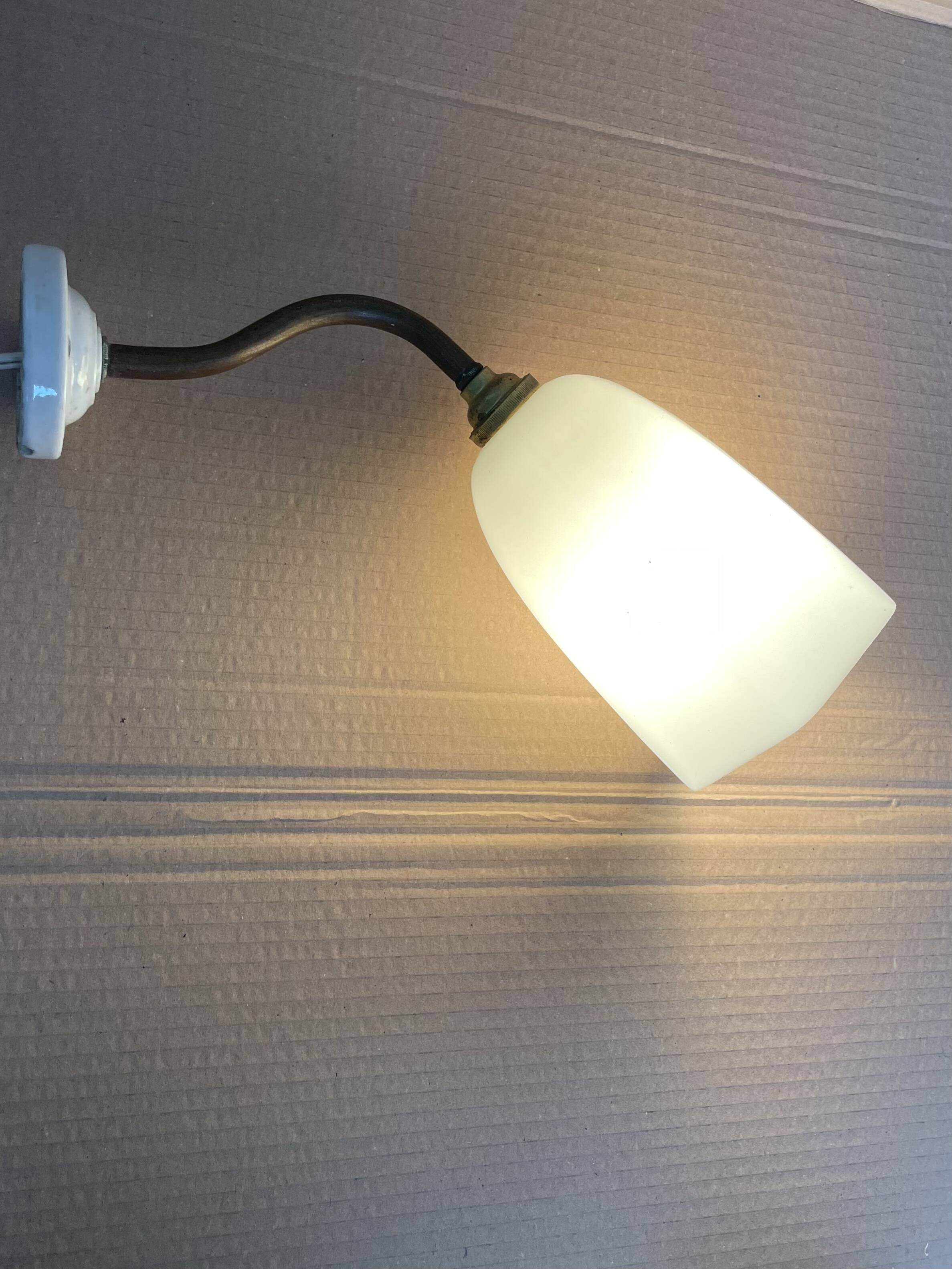Antique Art Deco swan neck wall light