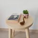Vintage artisanal turned wooden stool from the 70s