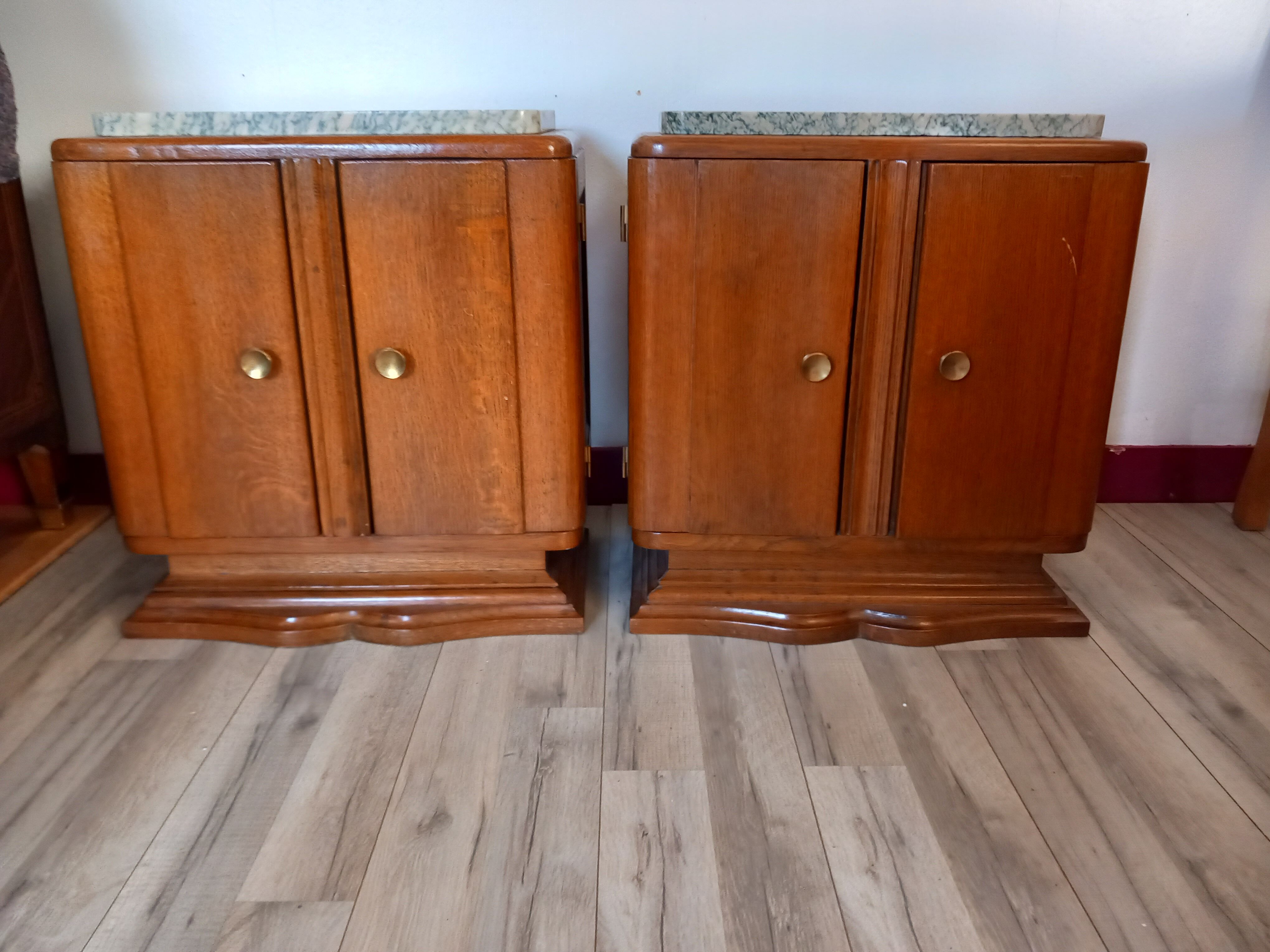 Pair of art deco bedside tables