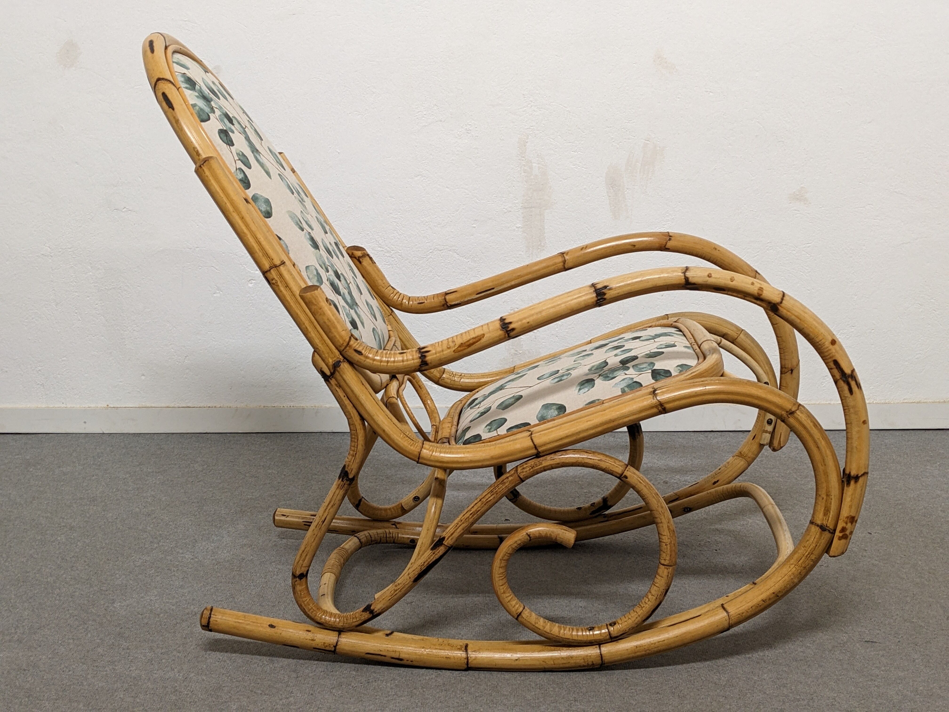 Bamboo rocking chair from the 50s/60s by Arco