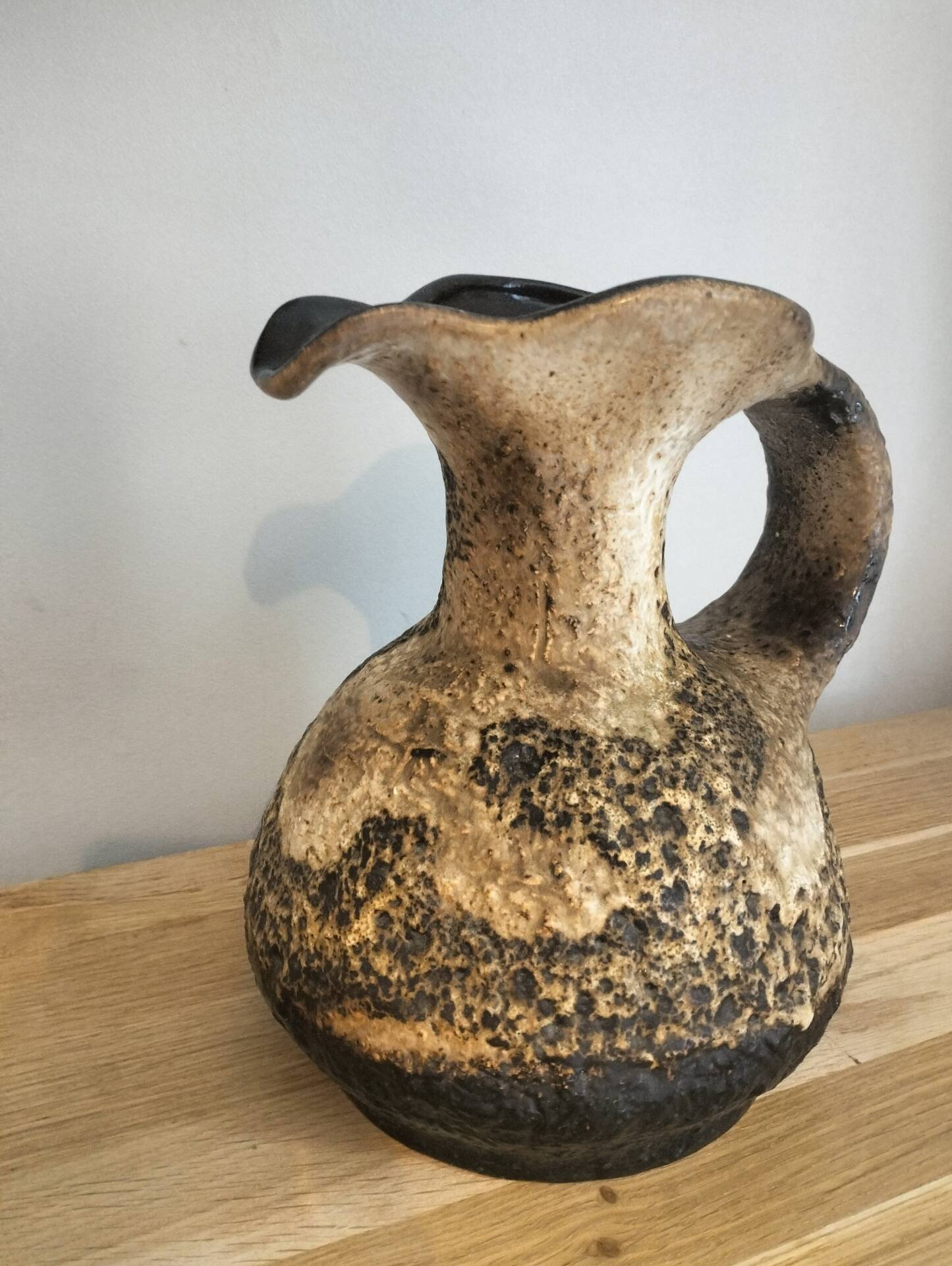 Ceramic vase-pitcher Fat Lava, attributed to Bay Keramik, Germany