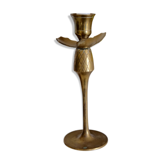 Candle holder "Pineapple" in solid brass