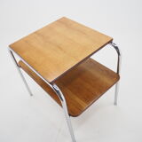 Art deco chrome and wood table, 1940s
