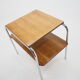 Table art déco chrome et bois, années 1940