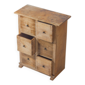 Rustic folk art chest of drawers, France 1900s