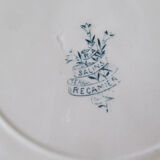 9 hollow plates Salins Récamier terre de fer