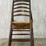 Old straw armchair
