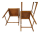 Tables gigognes Art déco en acajou et bouleau teinté, NK Suède, années 1940