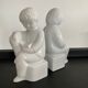 Pair of vintage porcelain bookends