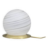 Lampe de table globe en verre, Italie années 1980