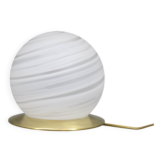 Lampe de table globe en verre, Italie années 1980