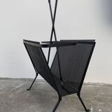 Black metal magazine rack Mathieu Mategot 1950