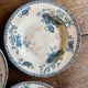 Set of 8 antique deep plates in ironstone, Royat from Sarreguemines.